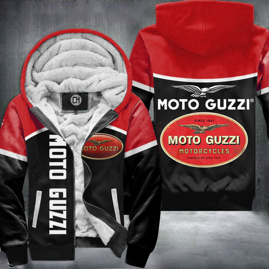 My Pillow Custom Uniform Fleece Hoodie - EmonShop Moto Guzzi red