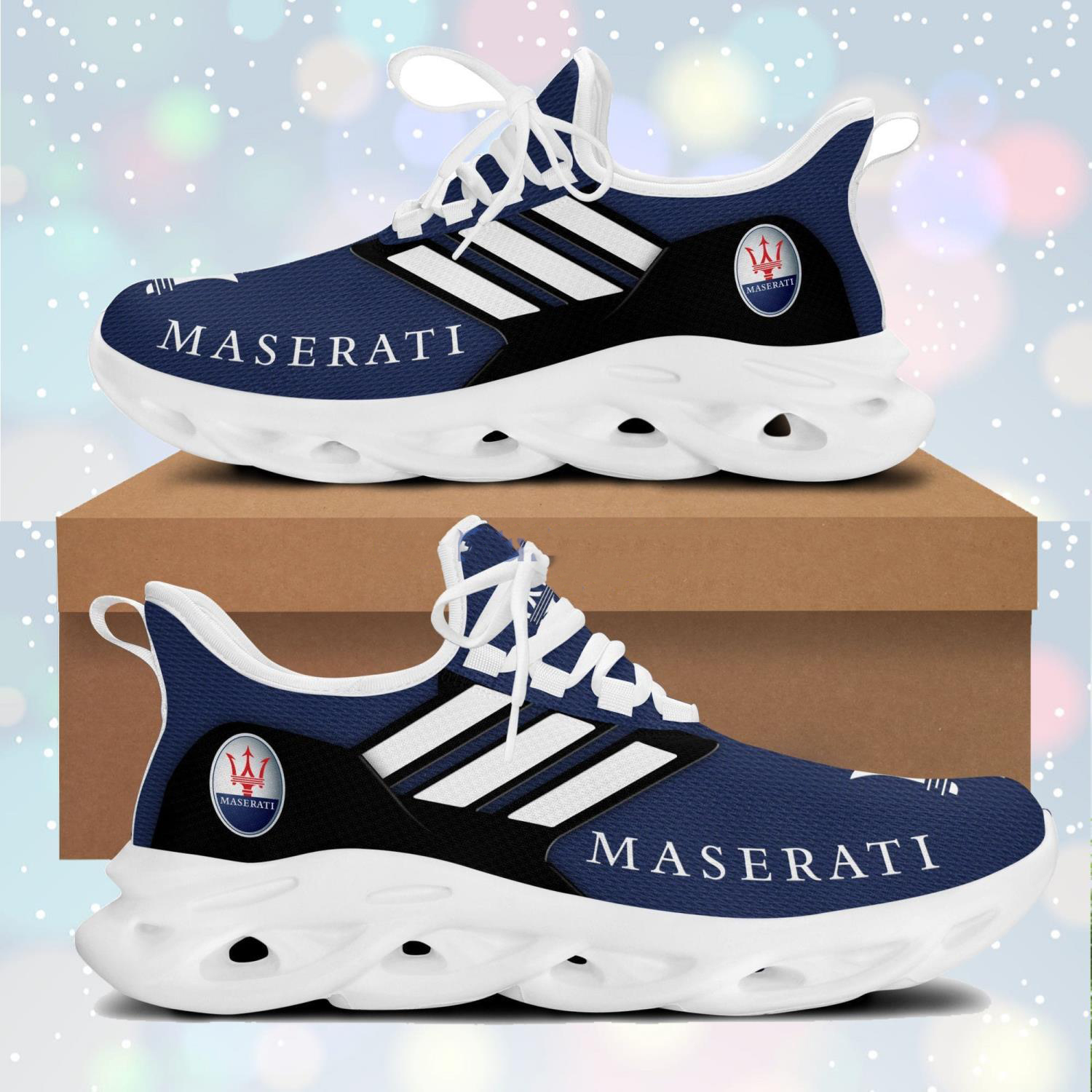 Maserati Bs White Striped Max Soul sneaker Running Shoes For Men And Women Maserati 7