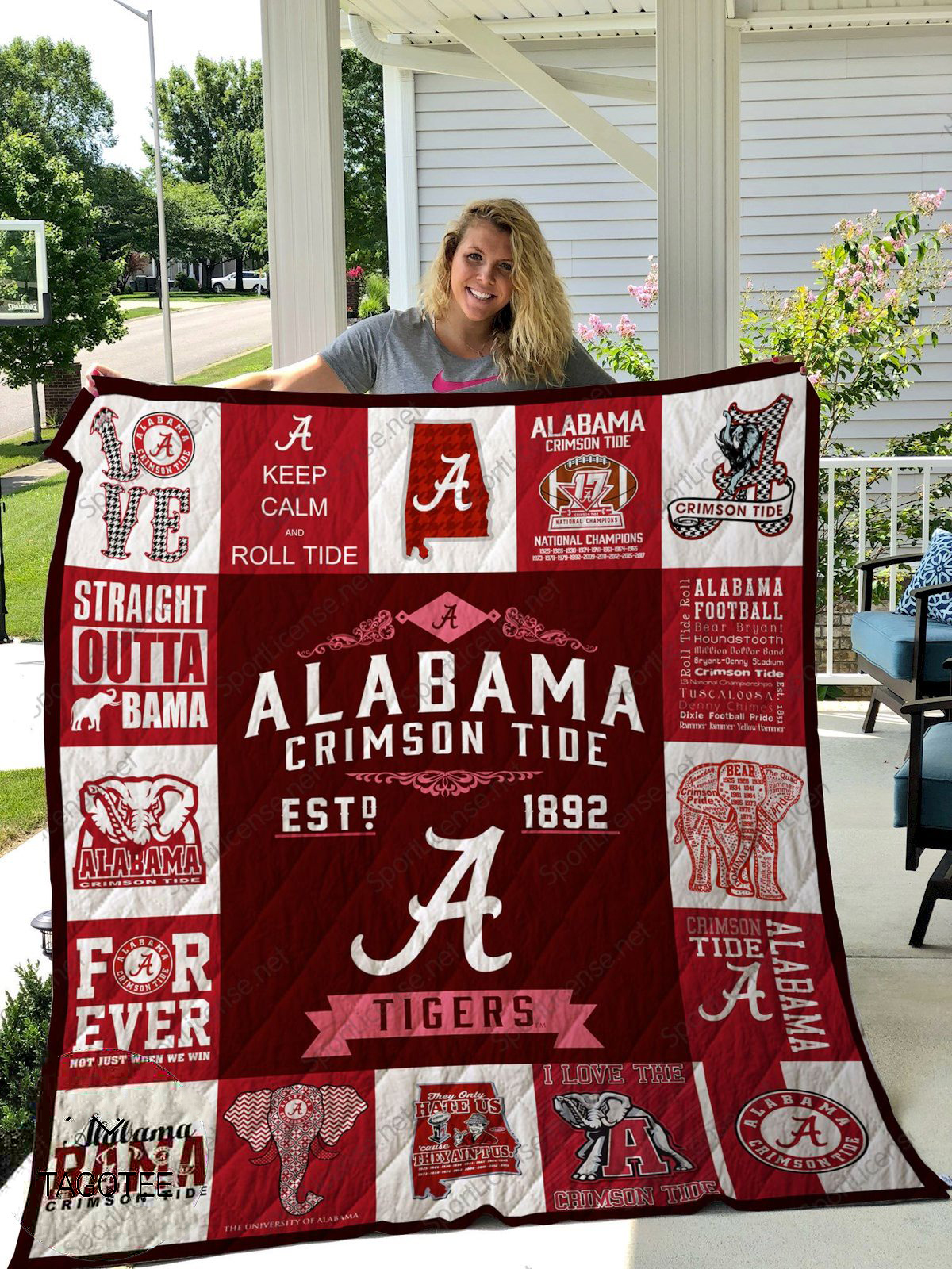 Alabama Crimson Tide Est 1892 Tigers Quilt Blanket alabama