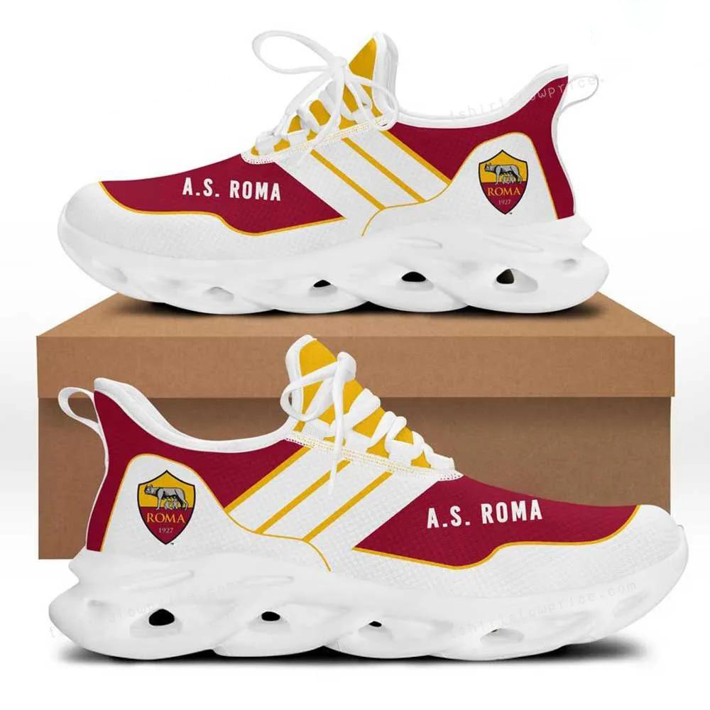 AS Roma Red Yellow White Stripes Max Soul Shoes Running Sneakers As Roma Red Yellow White Stripes Max Soul Shoes Running Sneakers 1