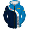 Los Angeles Chargers Hoodie Zip Hoodie 3D TR21