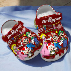 Adorable Super Mario Loves Dr.Pepper Red Crσċs Shoes P20