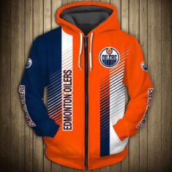 Edmonton Oilers Hoodie Zip Hoodie 3D TH21