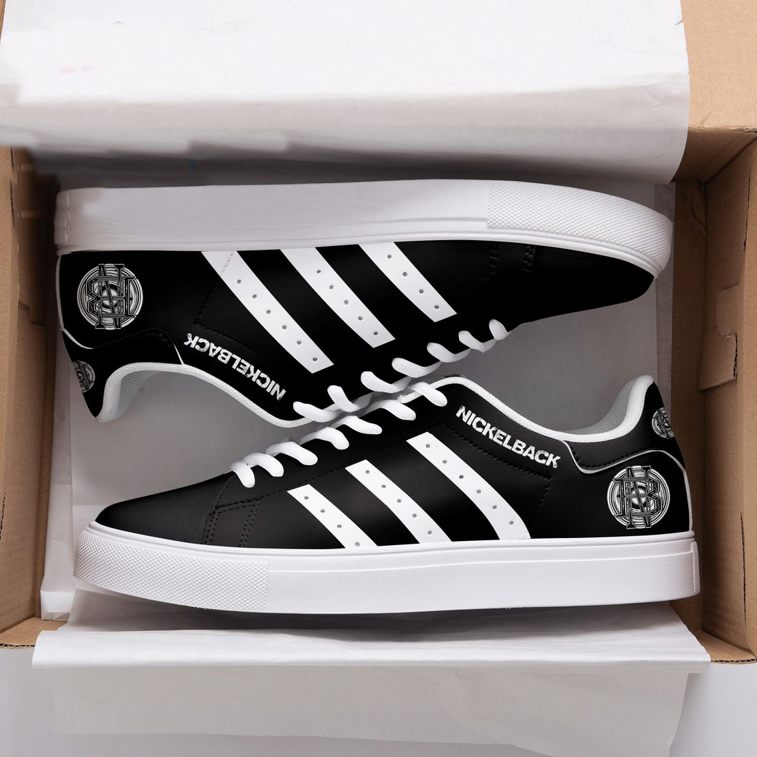 Nickelback White Stripes Style 1 Stan Smith Low Top Shoes nickelback white stripes style 1 stan smith low top shoes 2 6j8JC