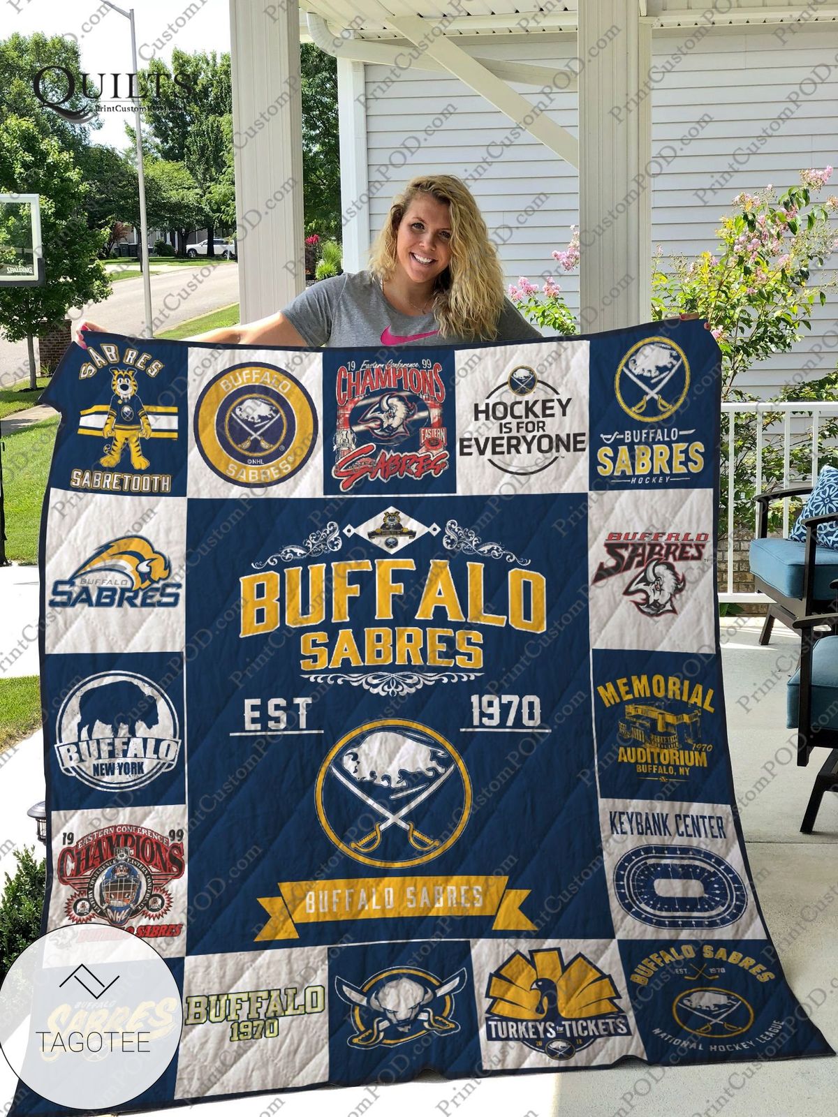 Buffalo Sabres Est 1970 Quilt Blanket Buffalo Sabres 8