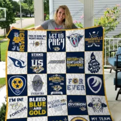 Nashville Predators Quilt Blanket TR21