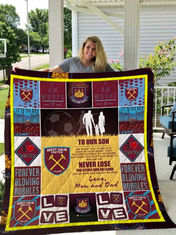 west-ham-united-fc-to-our-son-love-mom-and-dad-3d-quilt-blanket53191 west ham united fc to our son love mom and dad 3d quilt blanket53191