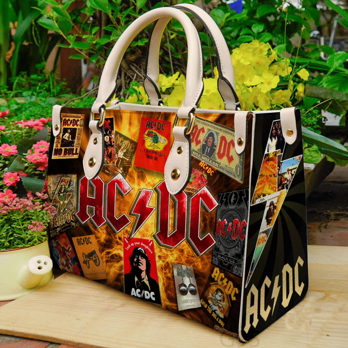 ACDC Band Love Leather Handbag 1 ACDC Band Love Leather Handbag