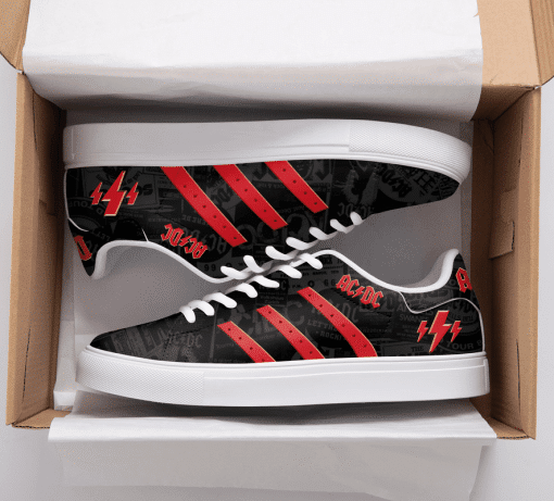 ACDC Black Red Stan Smith Shoes 1 ACDC Black Red Stan Smith Shoes