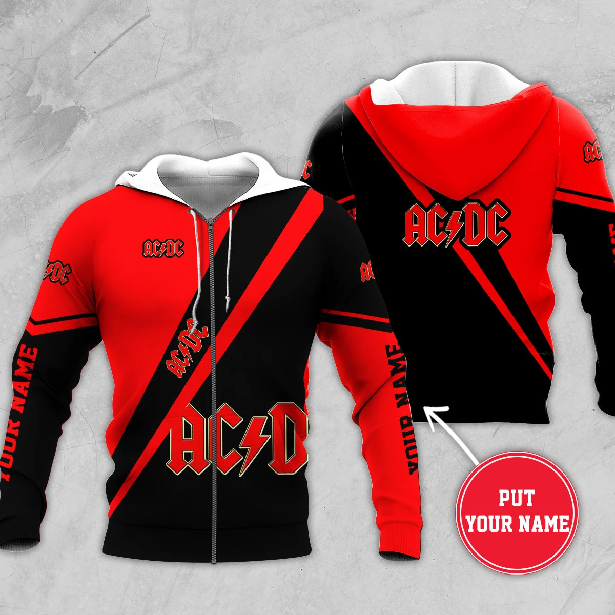ACDC Hoodie Zip Hoodie 3D 1 ACDC Hoodie Zip Hoodie 3D
