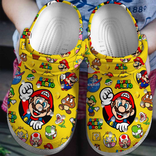 Adorable Super Mario Game Yellow Clogs 1 Adorable Super Mario Game Yellow Clogs