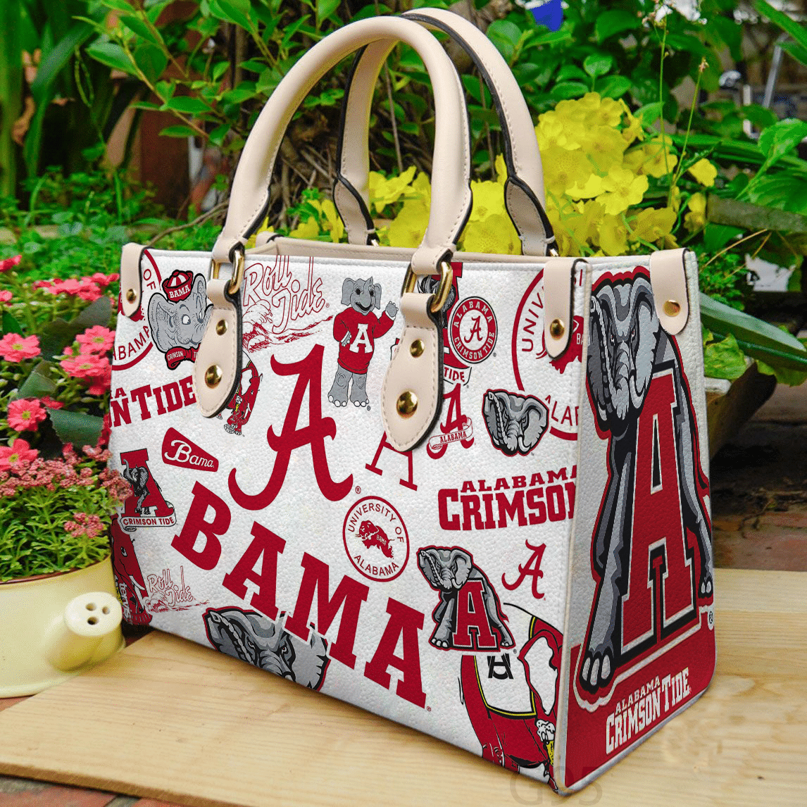 Alabama Crimson Tide 1A Leather Handbag 1 Alabama Crimson Tide 1A Leather Handbag