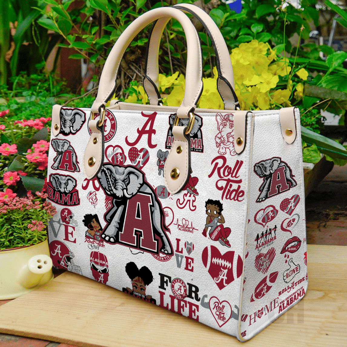 Alabama Crimson Tide Lover Leather Handbag 1 Alabama Crimson Tide Lover Leather Handbag