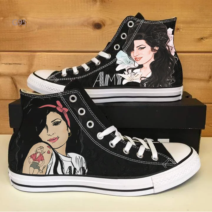 Amy Winehouse High Top Shoes 1 Amy Winehouse High Top Shoes