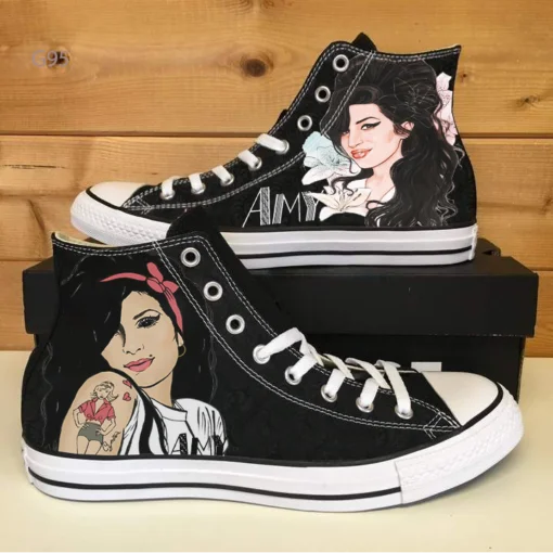 Amy Winehouse High Top Shoes 1 Amy Winehouse High Top Shoes