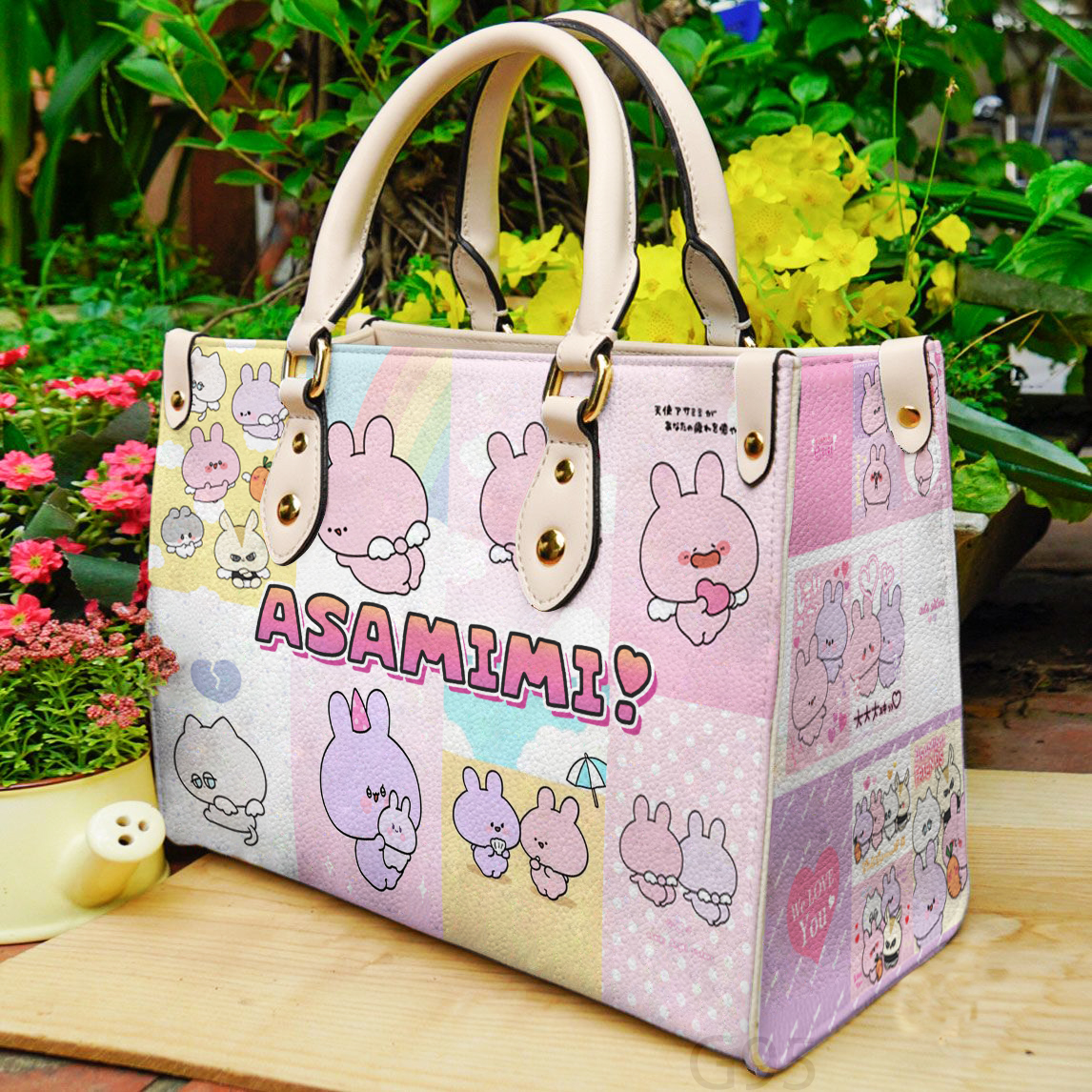 Asamimichan Leather Handbag Love 1 Asamimichan Leather Handbag Love