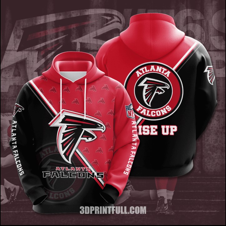 Atlanta Falcons Hoodie Zip Hoodie 3D 1 Atlanta Falcons Hoodie Zip Hoodie 3D
