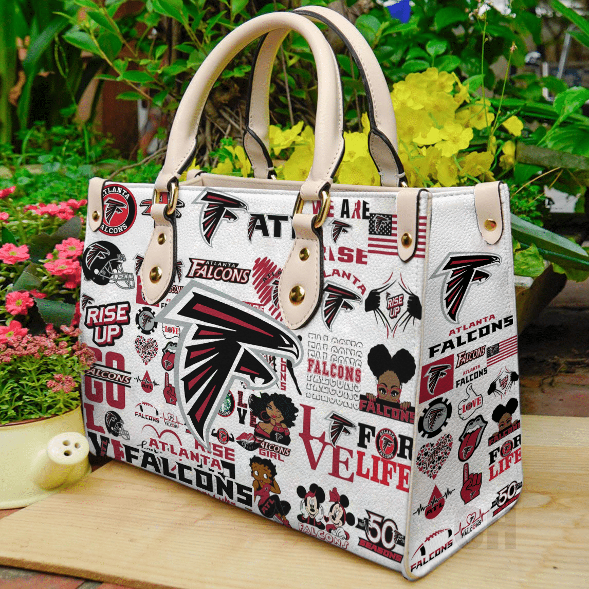 Atlanta Falcons Leather Handbag 1 Atlanta Falcons Leather Handbag