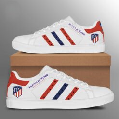 Atletico Madrid Red Navy Stripes Stan Smith Shoes
