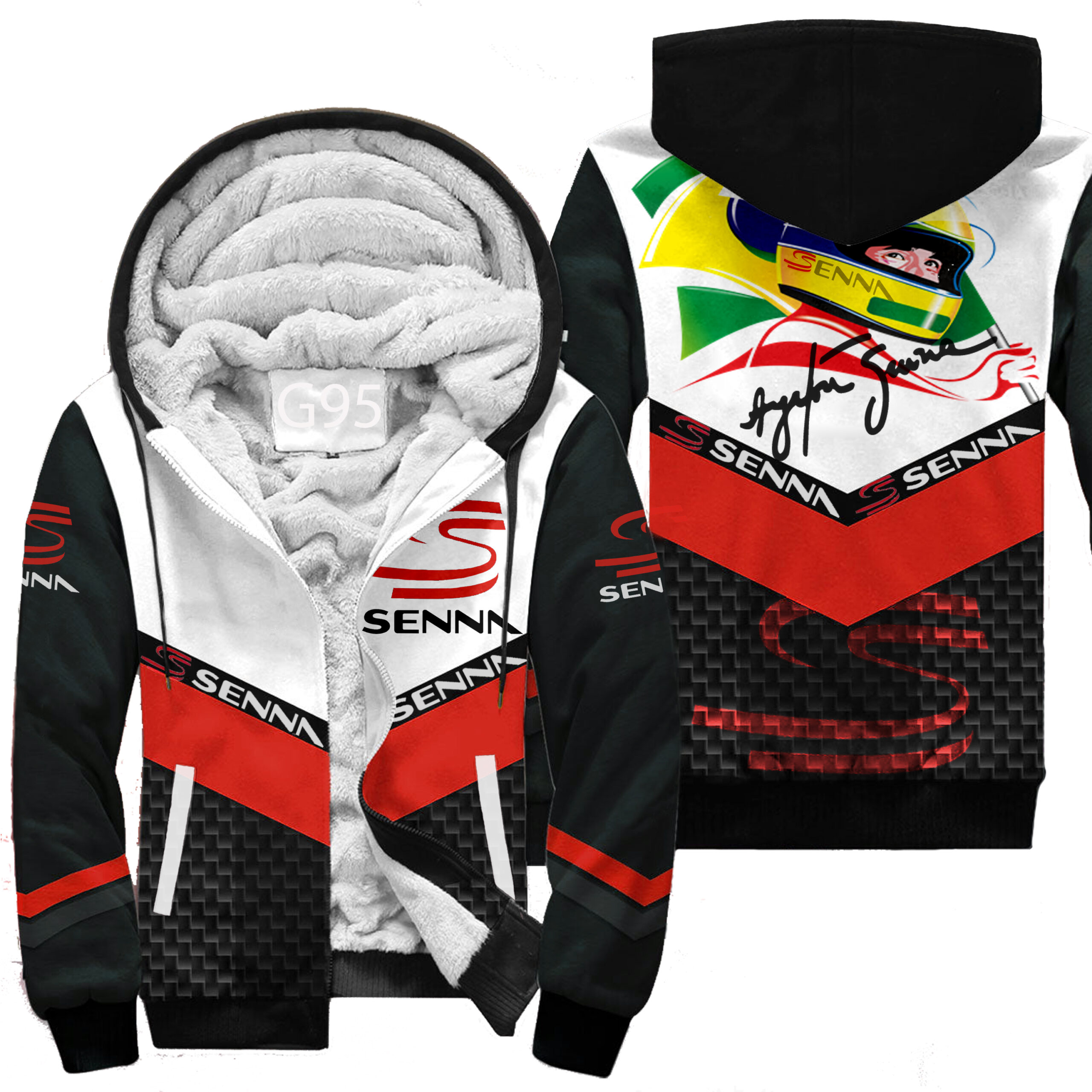 Ayrton Senna F1 Best Fleece Jacket 1 Ayrton Senna F1 Best Fleece Jacket