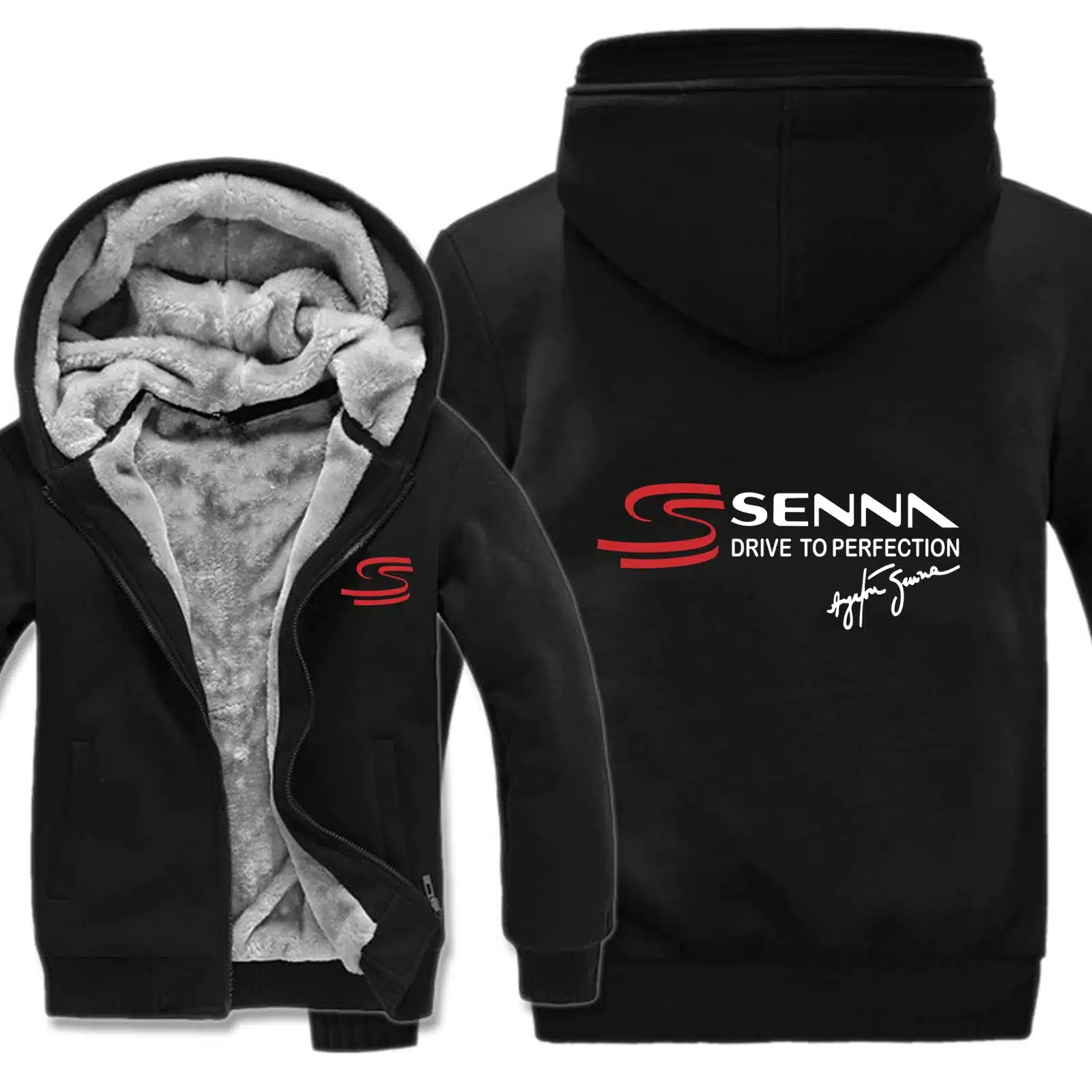 Ayrton Senna Fleece Jacket 1 Ayrton Senna Fleece Jacket