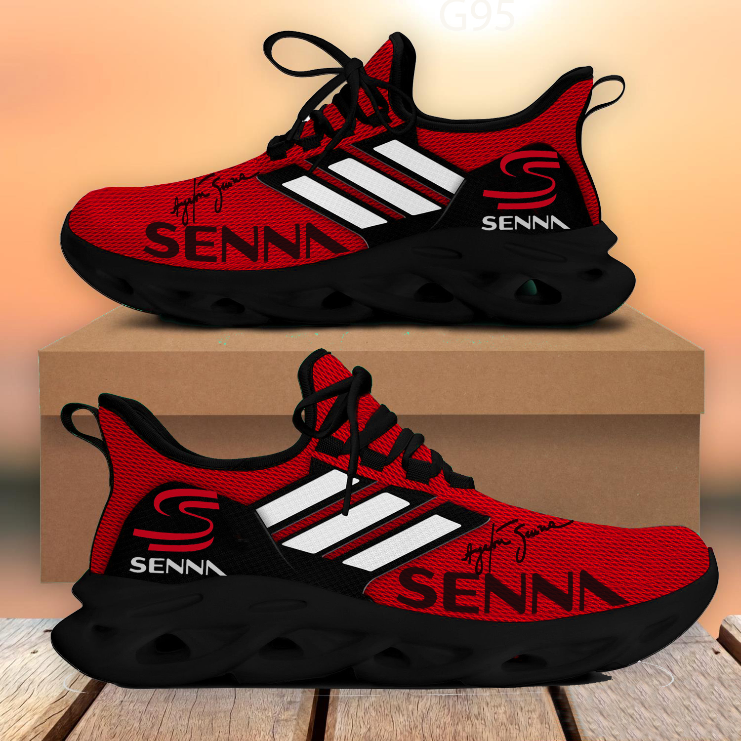 Ayrton Senna Red Black Max Soul Shoes Shoes 1 Ayrton Senna Red Black Max Soul Shoes Shoes