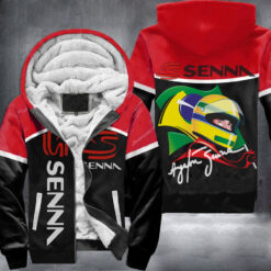 Ayrton Senna Red F1 Fleece Jacket