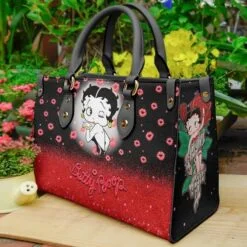 Betty Boop Black Leather Handbag