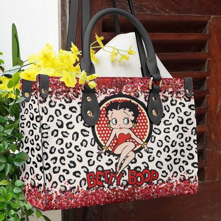 Betty Boop Black Leather Handbag 1 Betty Boop Black Leather Handbag