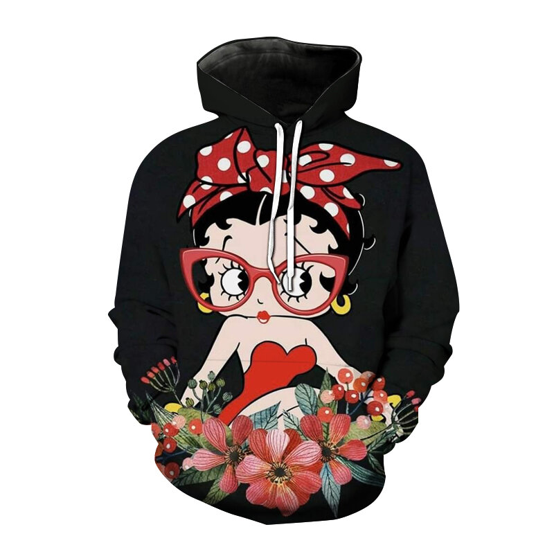 Betty Boop Hoodie Zip Hoodie 3D 1 Betty Boop Hoodie Zip Hoodie 3D