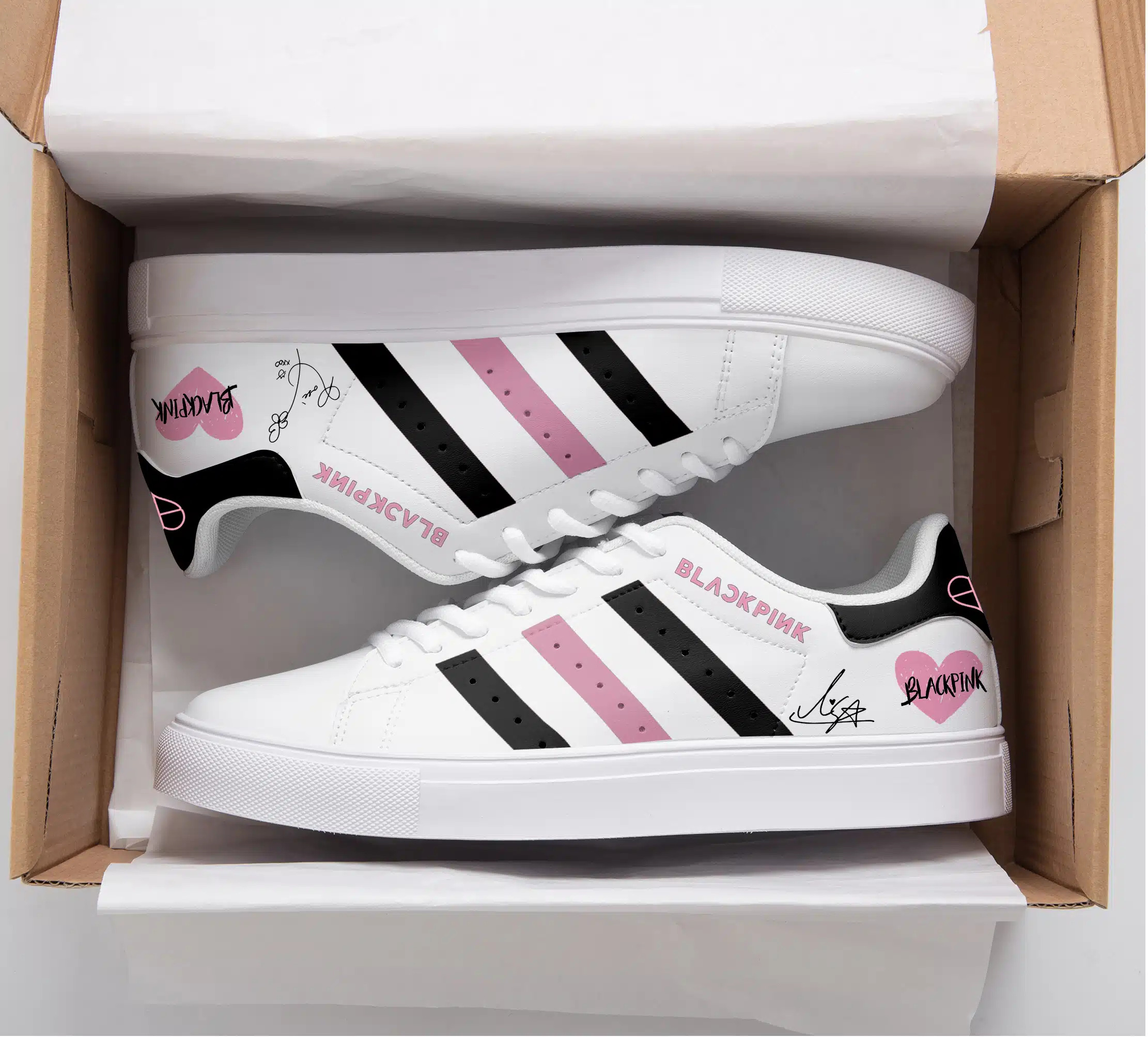 Black Pink Stan Smith Shoes 1 Black Pink Stan Smith Shoes