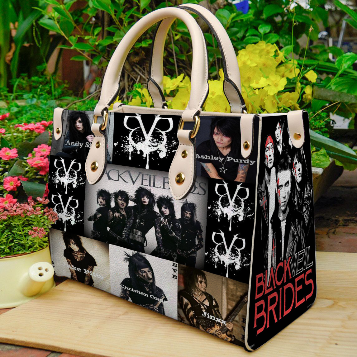 Black Veil Brides Leather Handbag 1 Black Veil Brides Leather Handbag