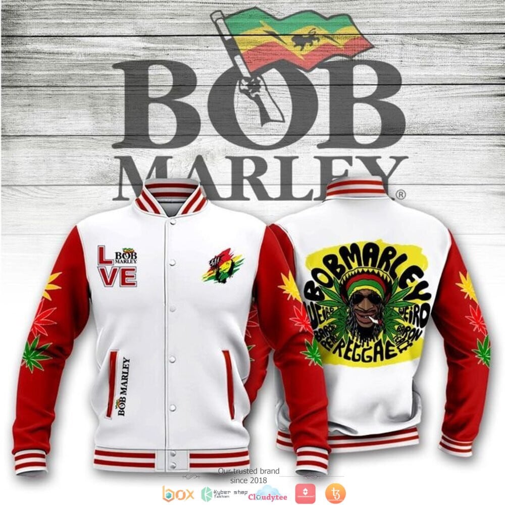 Bob Marley Baseball Jacket 1 Bob Marley Baseball Jacket