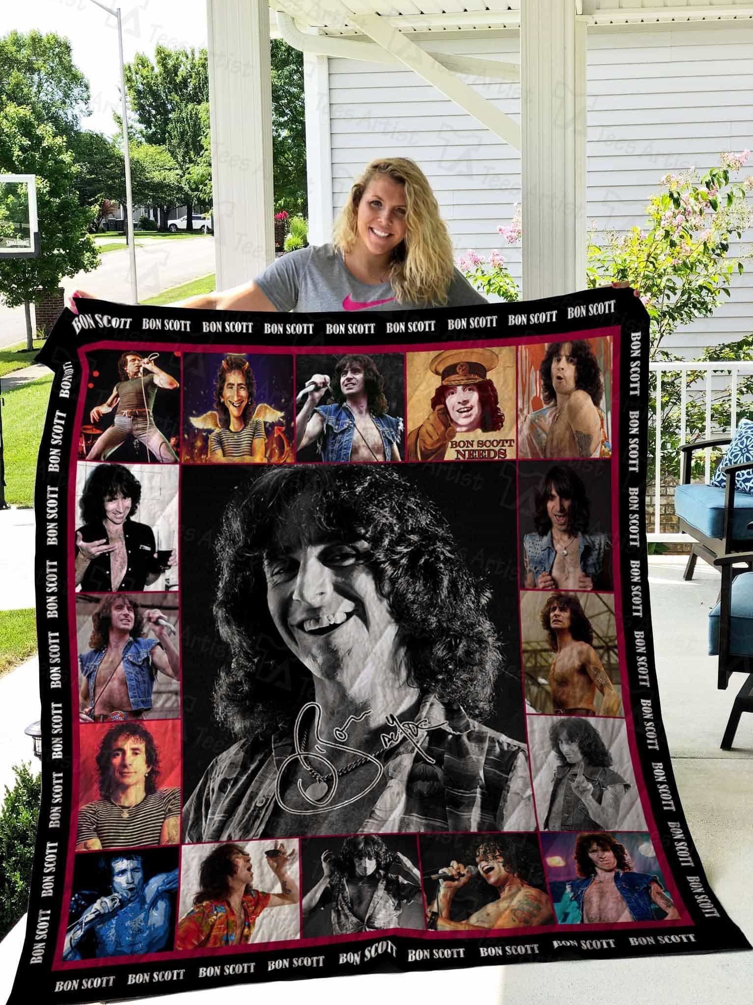 Bon Scott ACDC Band Blanket 1 Bon Scott ACDC Band Blanket