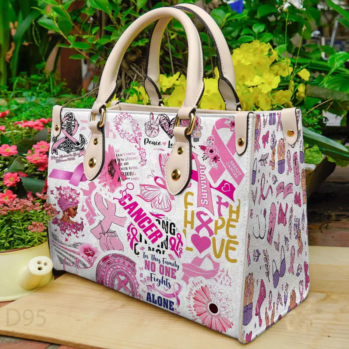 Breast Cancer Leather Handbag 1 Breast Cancer Leather Handbag