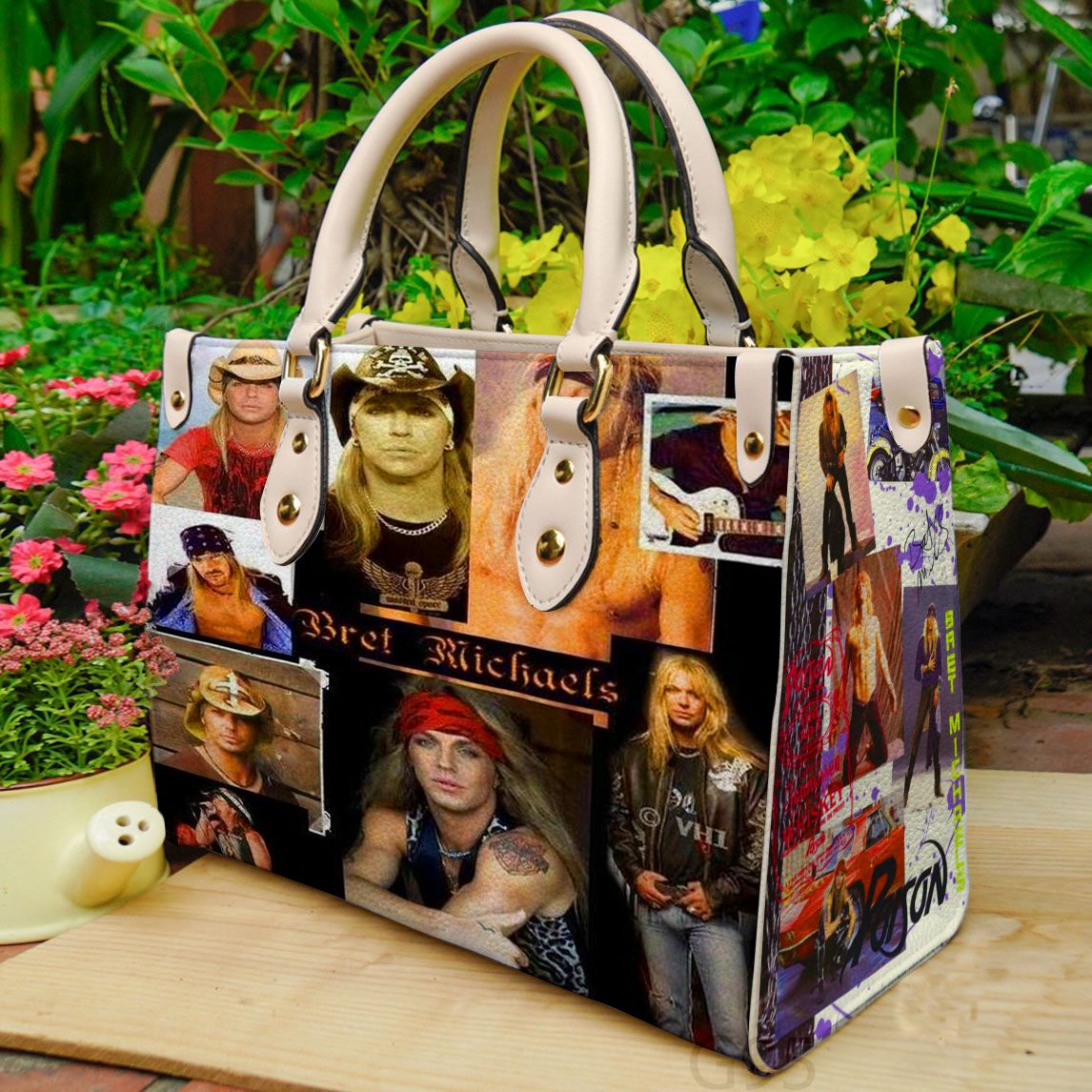Bret Michaels Leather Handbag 1 Bret Michaels Leather Handbag