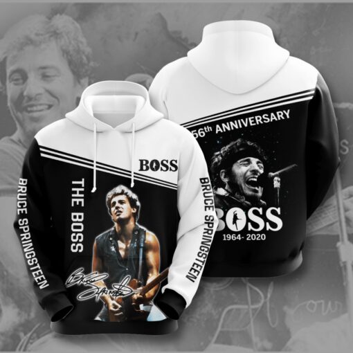 Bruce Springsteen Hoodie Zip Hoodie 3D 1 Bruce Springsteen Hoodie Zip Hoodie 3D