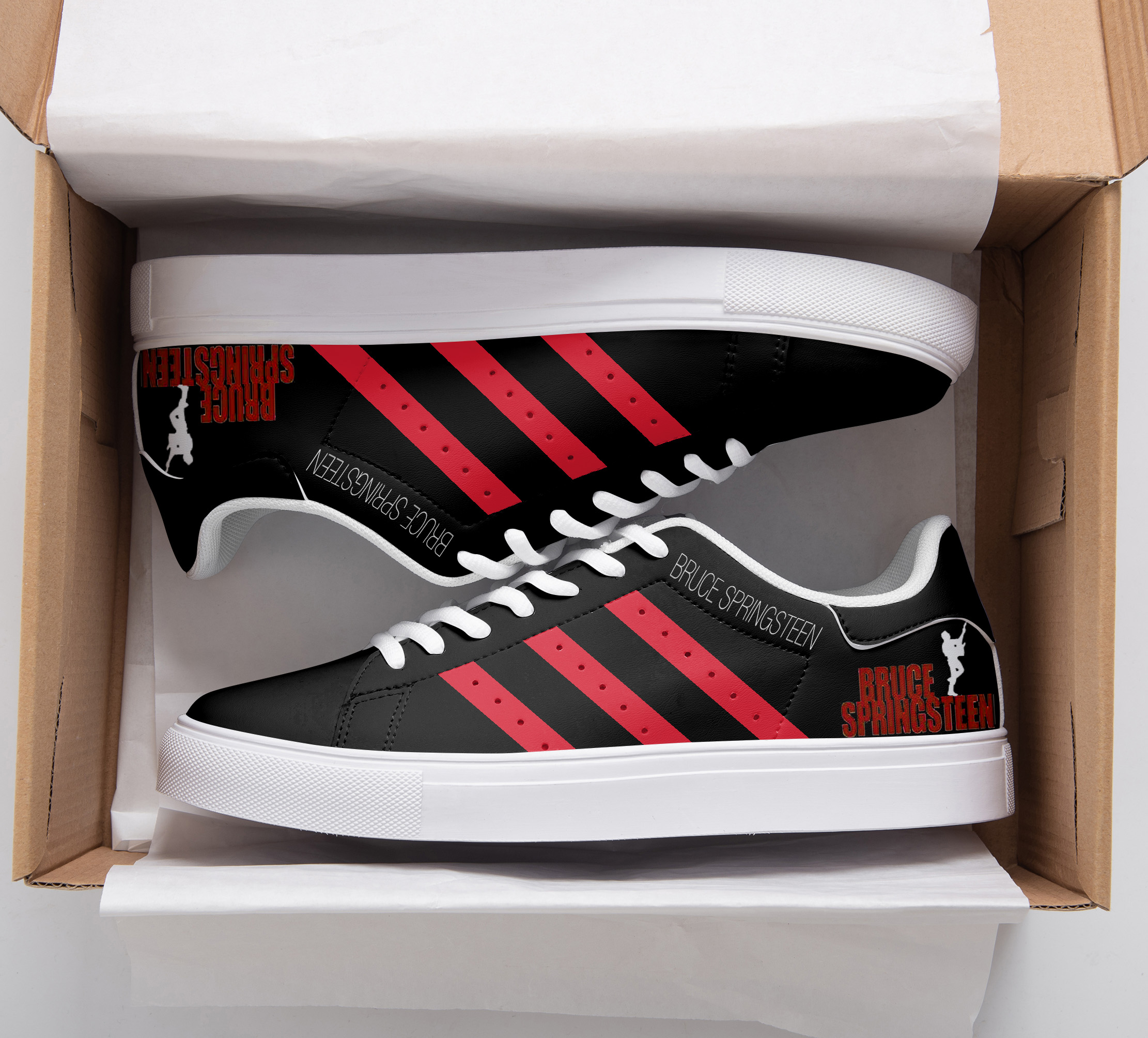 Bruce Springsteen Red Stan Smith Shoes 1 Bruce Springsteen Red Stan Smith Shoes