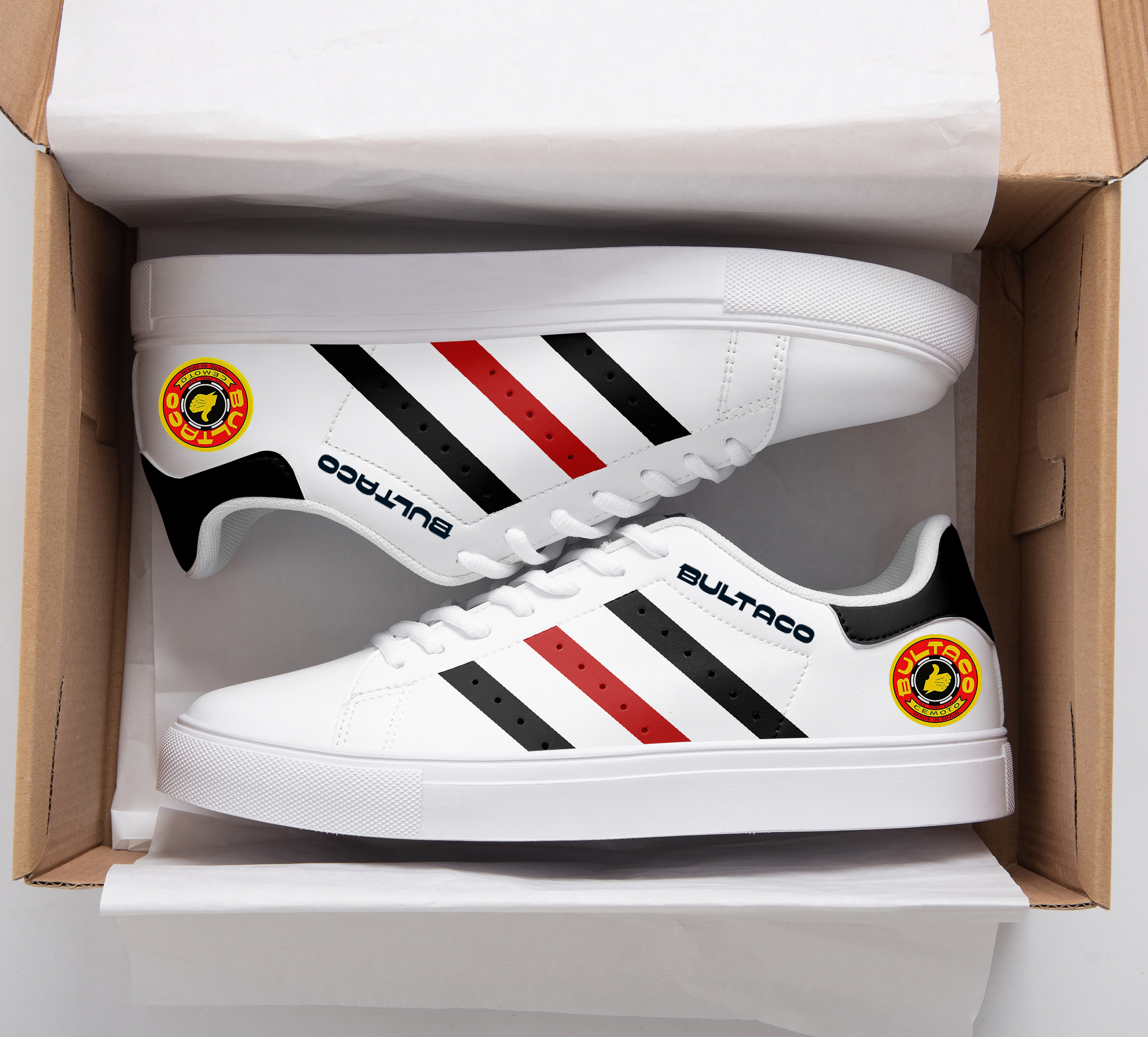 Bultaco Mix Red Stan Smith Shoes 1 Bultaco Mix Red Stan Smith Shoes