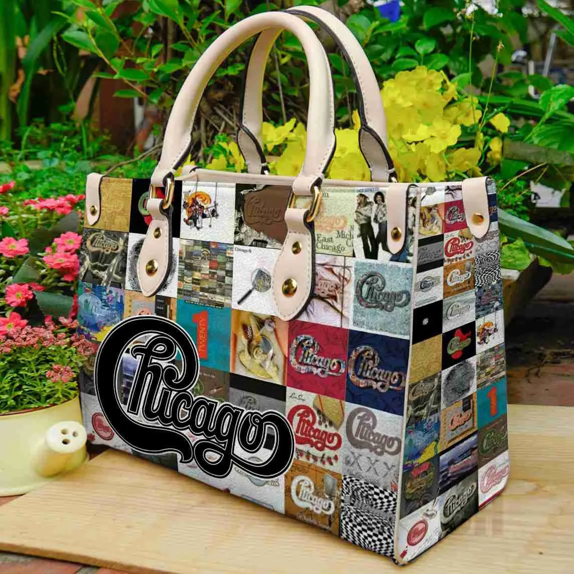 Chicago Band Leather Handbag 1 Chicago Band Leather Handbag