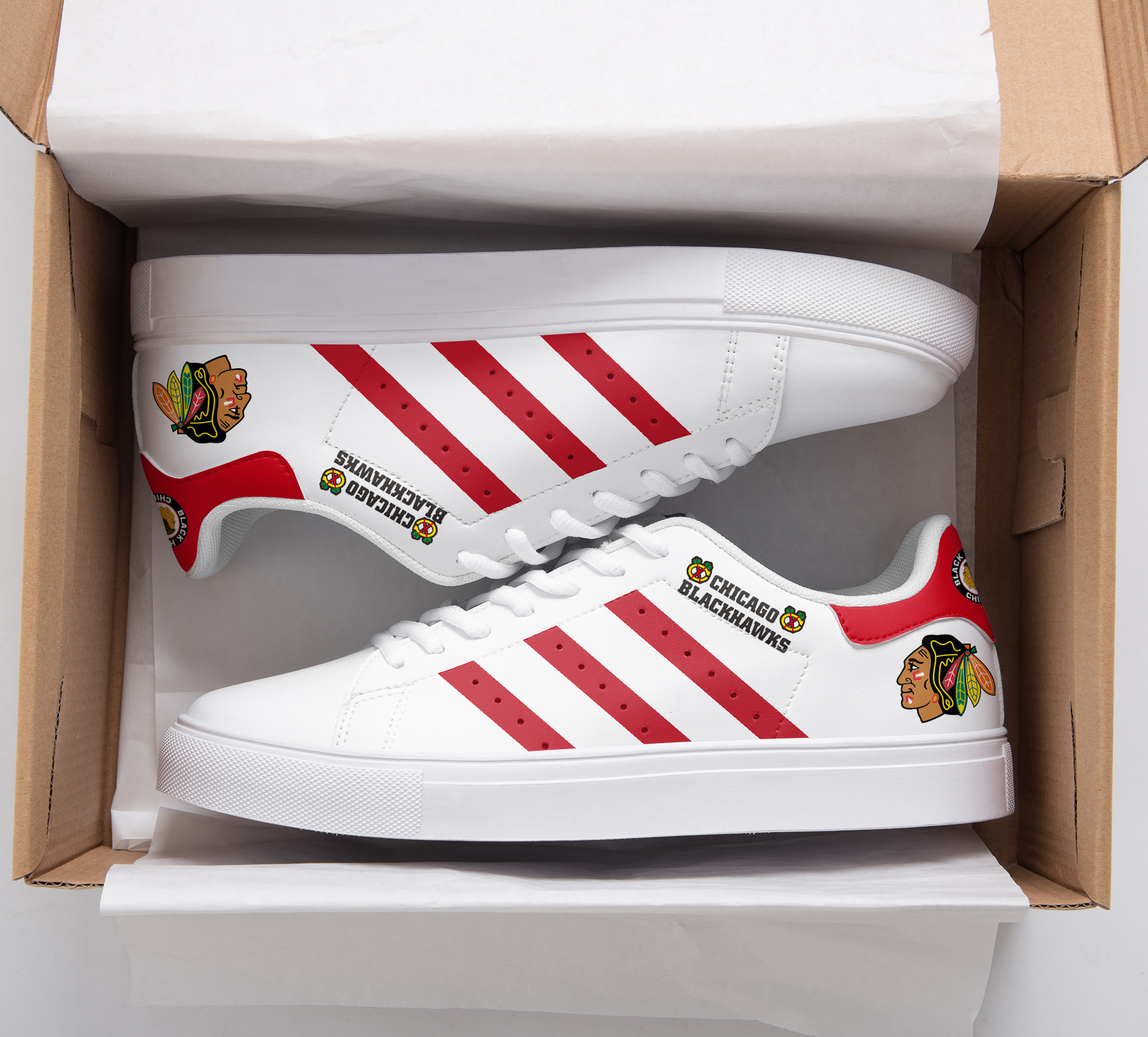 Chicago Blackhawks Stan Smith Shoes 1 Chicago Blackhawks Stan Smith Shoes