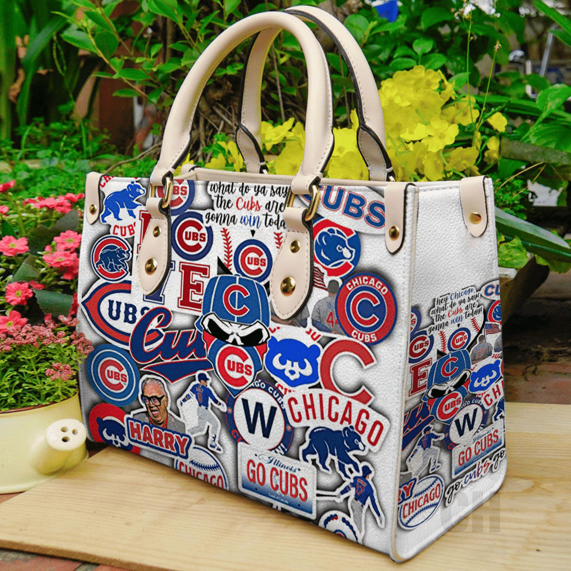 Chicago Cubs Leather Handbag 1 Chicago Cubs Leather Handbag