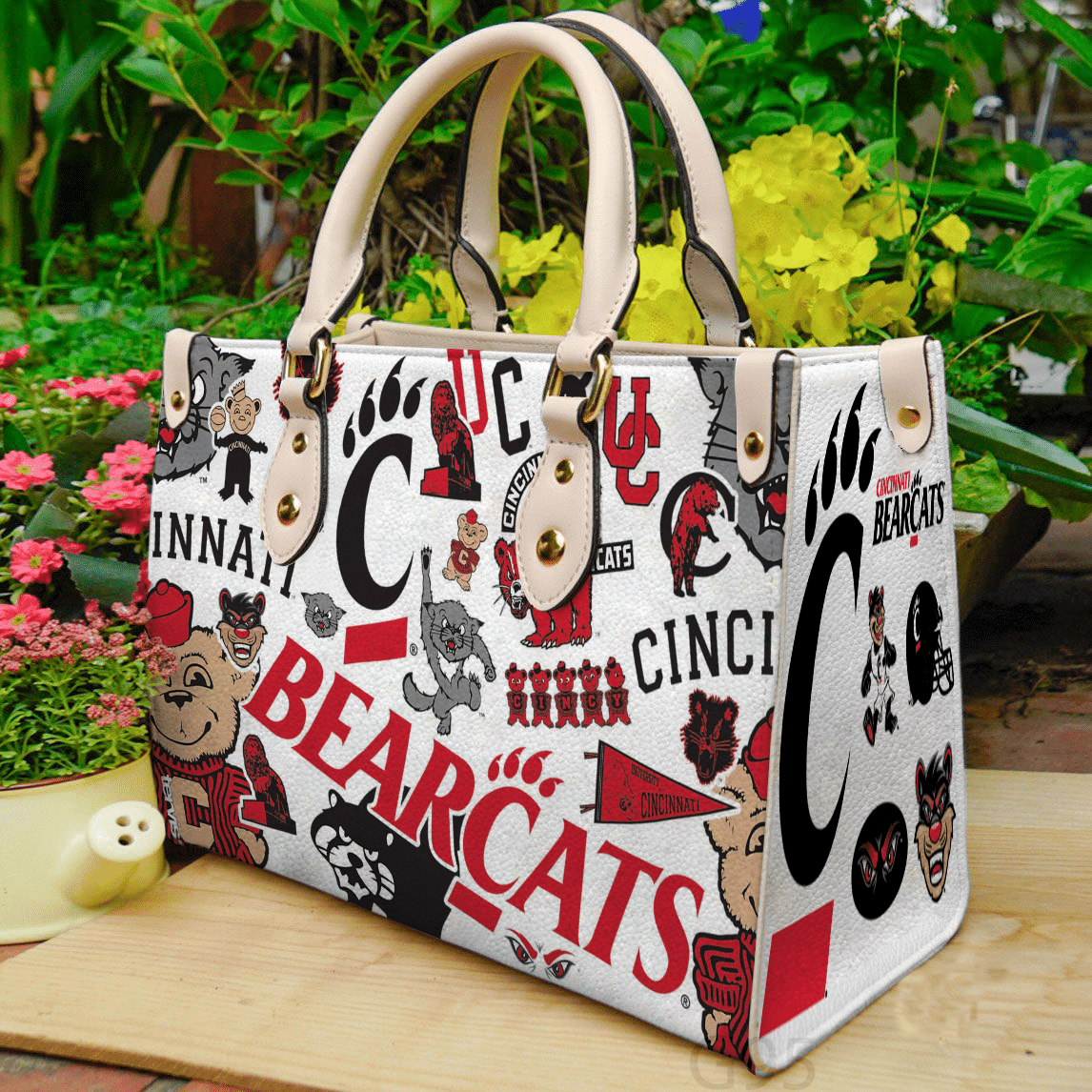 Cincinnati Bearcats A1 Leather Handbag 1 Cincinnati Bearcats A1 Leather Handbag