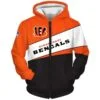 Cincinnati Bengals 1 Hoodie Zip Hoodie 3D
