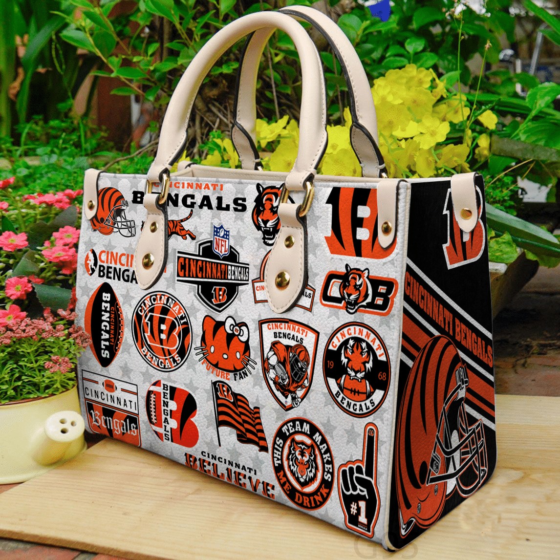 Cincinnati Bengals Love A1 Leather Handbag 1 Cincinnati Bengals Love A1 Leather Handbag