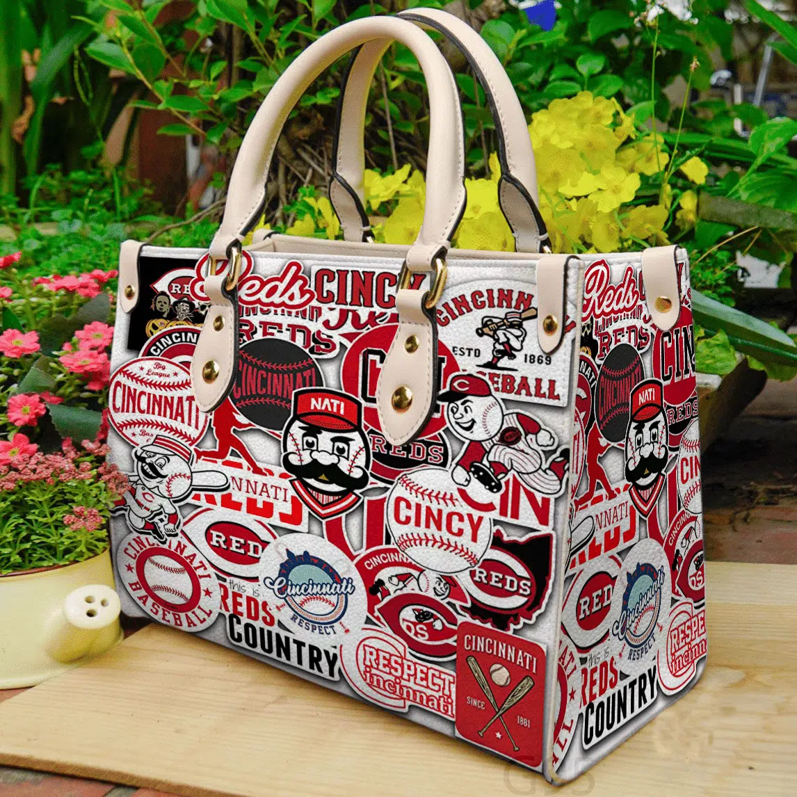 Cincinnati Reds 1 Leather Handbag 1 Cincinnati Reds 1 Leather Handbag