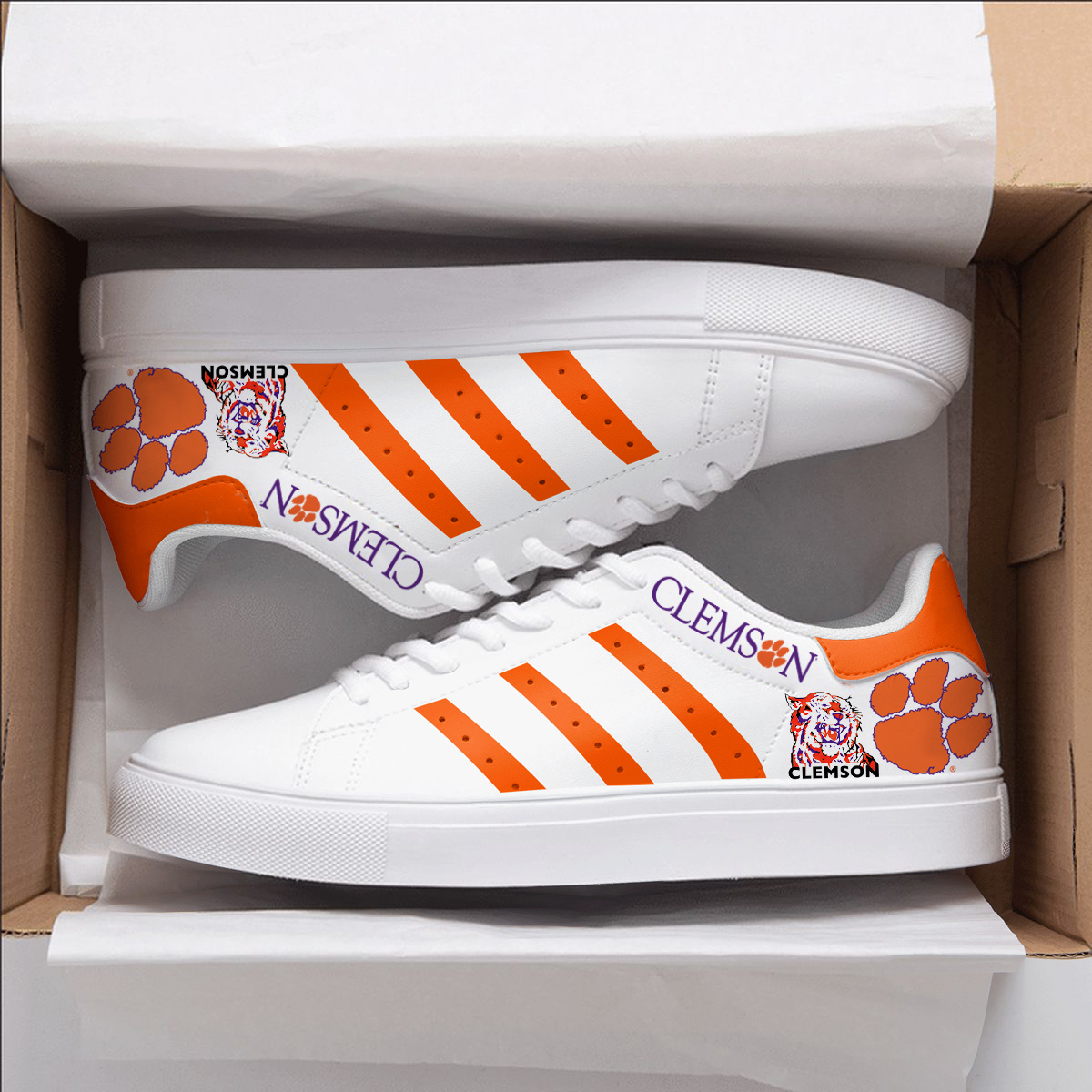 Clemson Tigers Stan Smith Shoes 1 Clemson Tigers Stan Smith Shoes