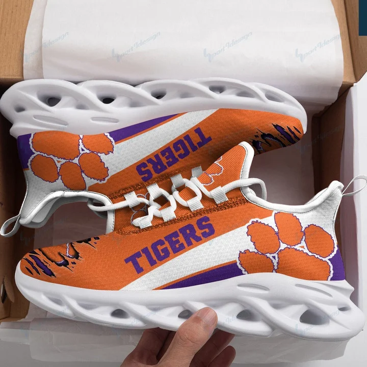 Clemson Tigers White Max Soul Shoes 1 Clemson Tigers White Max Soul Shoes