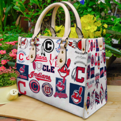 Cleveland Indians Leather Handbag