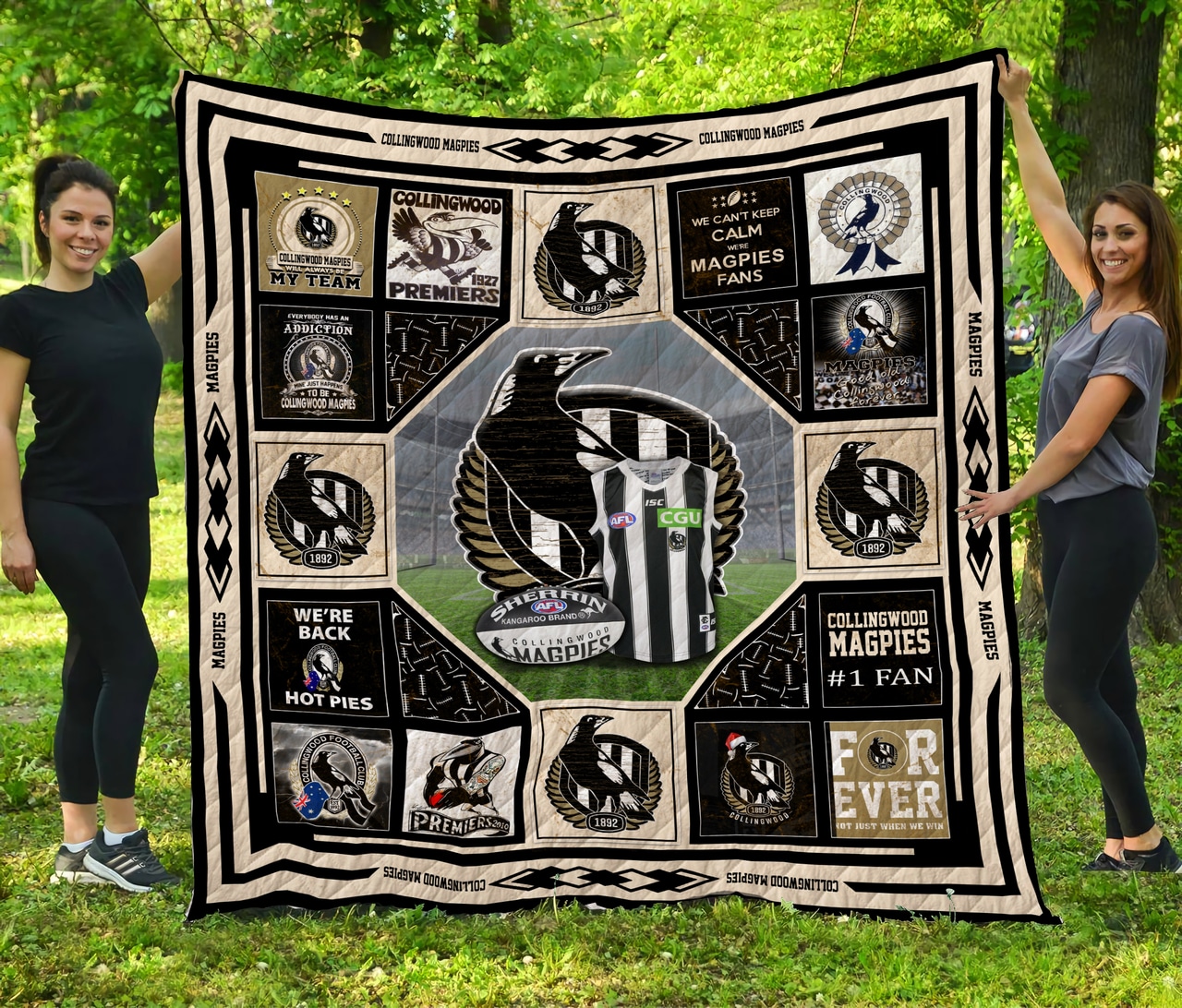 Collingwood Magpies Magpies Blanket 1 Collingwood Magpies Magpies Blanket